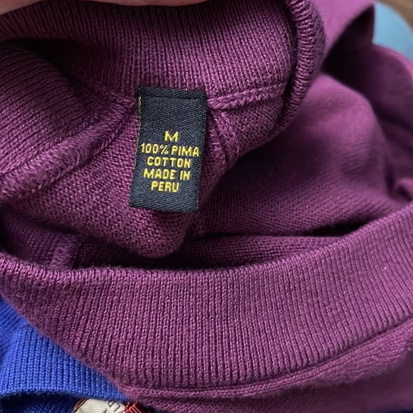 Bundle of Mens Sweaters Vneck Medium Tommy Bahama Ben Hogan Golf M Purple Blue - Picture 12 of 12